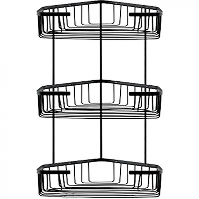 Полка FRAP 3-ярусная угловая, черный F351-26